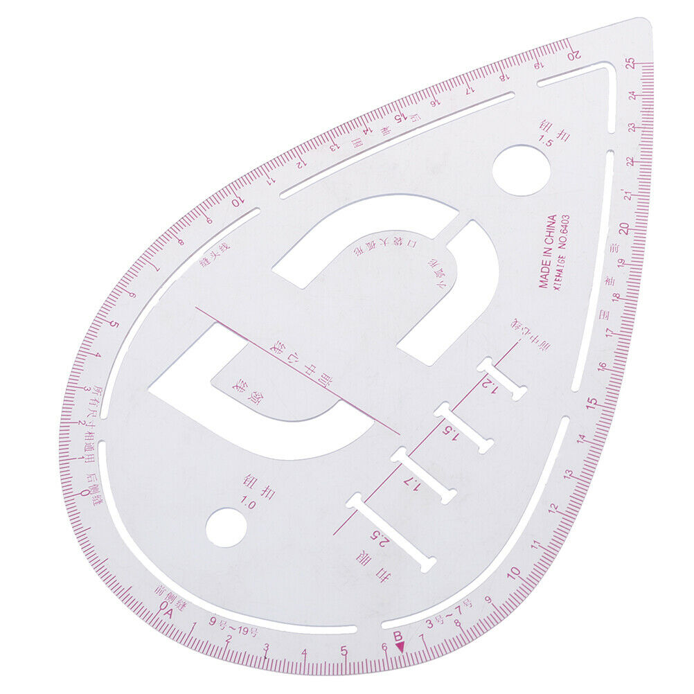 Sleeve Curve Ruler Measure Plastic for Sewing Dressmaking Tailor Drawing Tool^DD