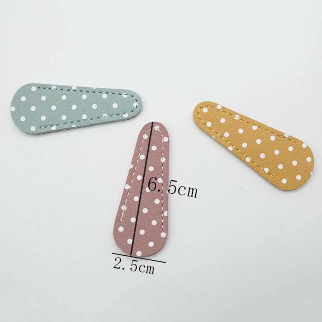 3x Polka Dot Leather Sewing Scissors Sheath Safety Scissors Protection Cover