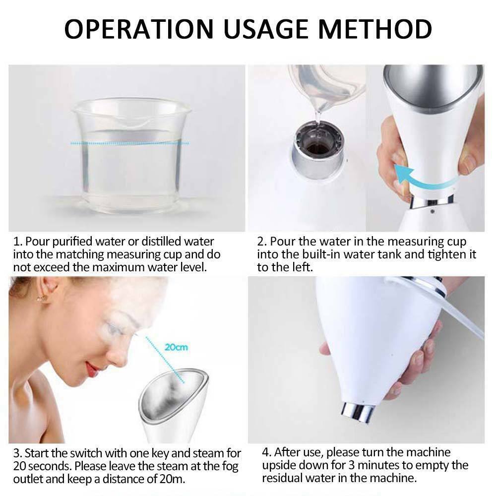 Face Facial Steamer Nano Steam Ionic Humidifier Kit for Home Face Sauna UK