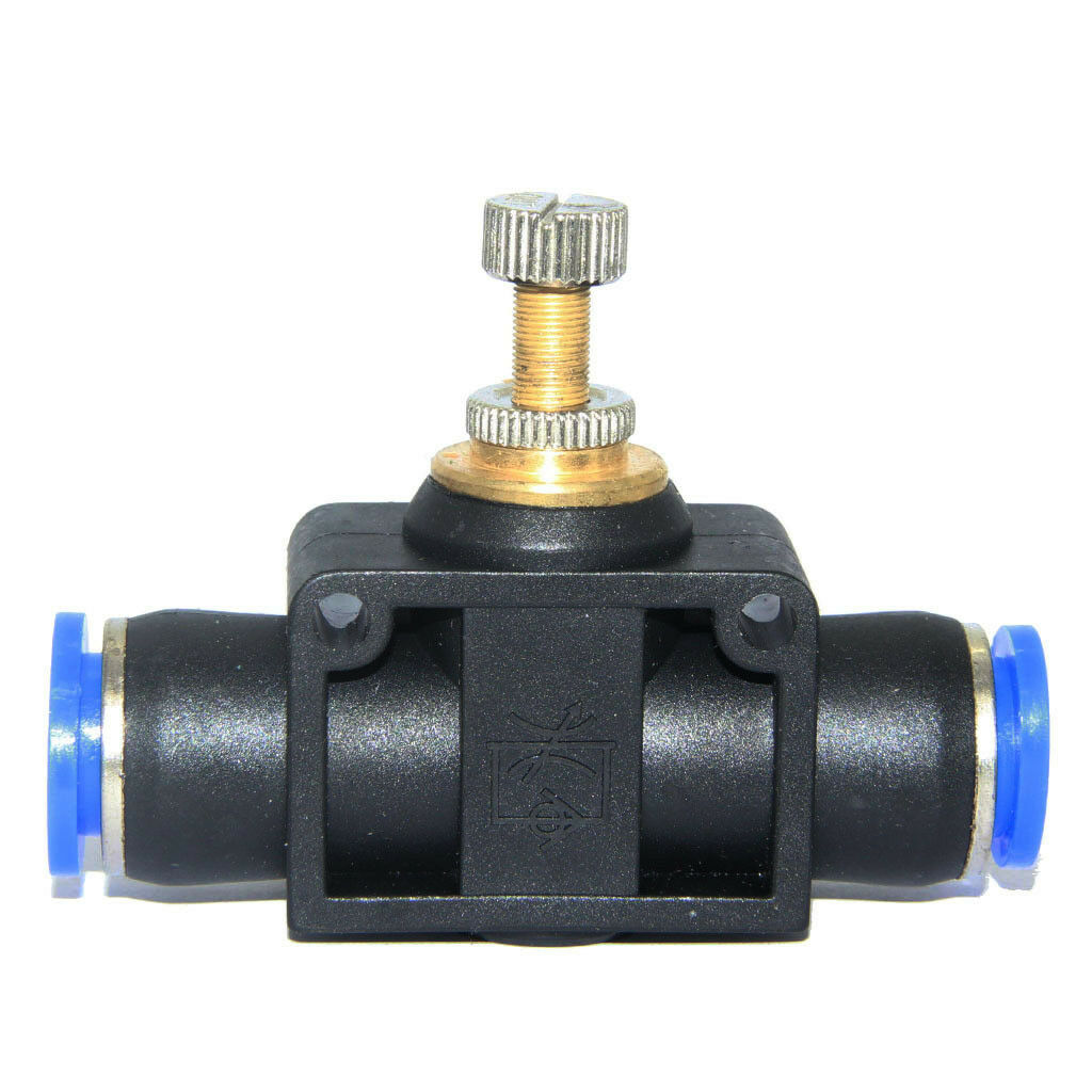 6mm Pneumatic Flow Control Connector Push In Fitting Air/Water Hose Tube