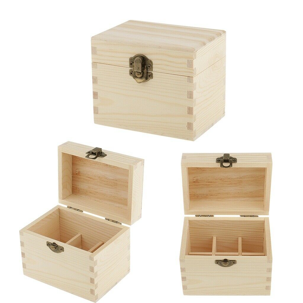 3 Pcs Wooden Essential Oils Storage Box Organizer-Aromatherapy Displaying &