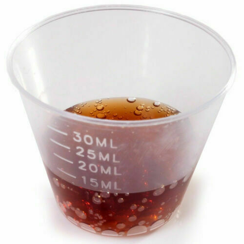 30ml Measuring Cups Plastic Disposable Liquid Container Home Kitchen Tool 10pcs
