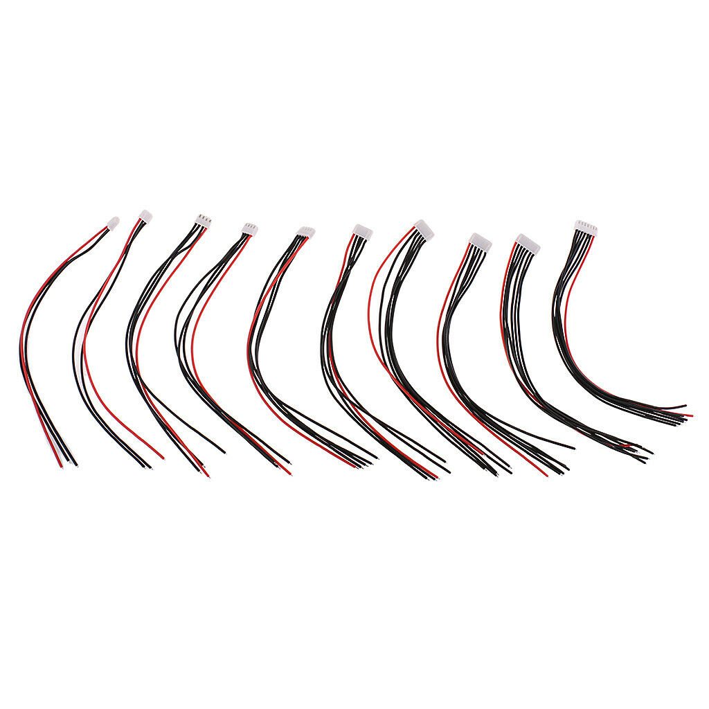 10 Pieces JST-XH Plug Charger Cable Adapter 2-6S RC Battery Charging Cable