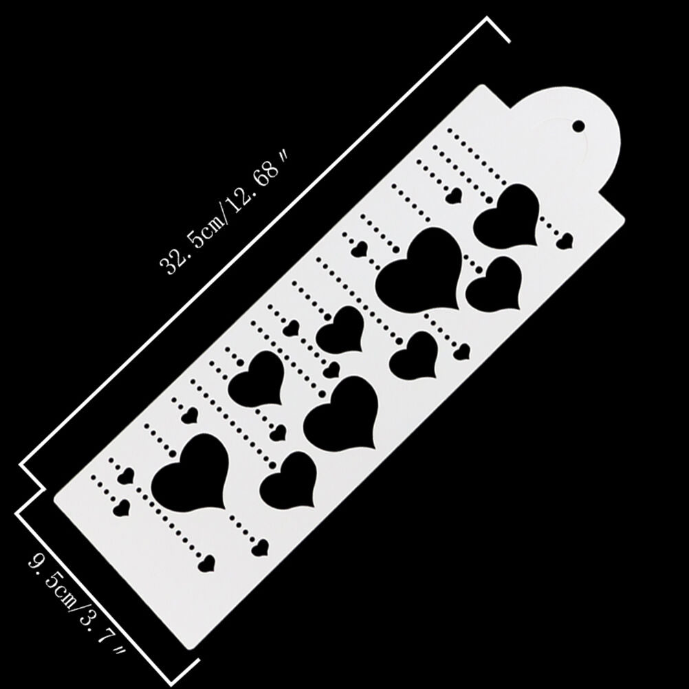 Hanging Heart Cake Stencil Fondant Designer Decorate Craft Cookie Baking .l8