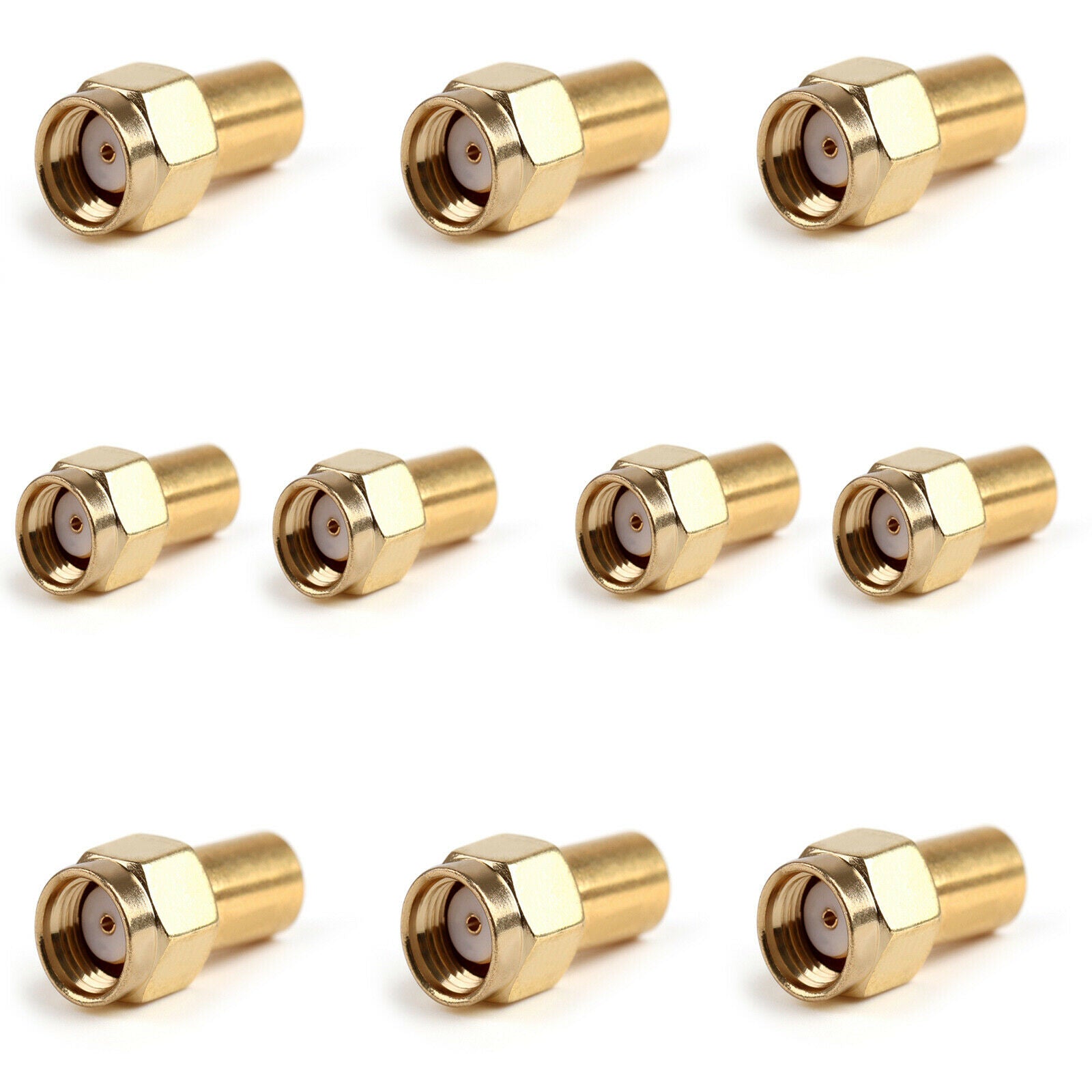10Pcs RP-SMA Male Plug 1W RF Coaxial Termination Loads DC-3 GHz 50Ω Connector CN