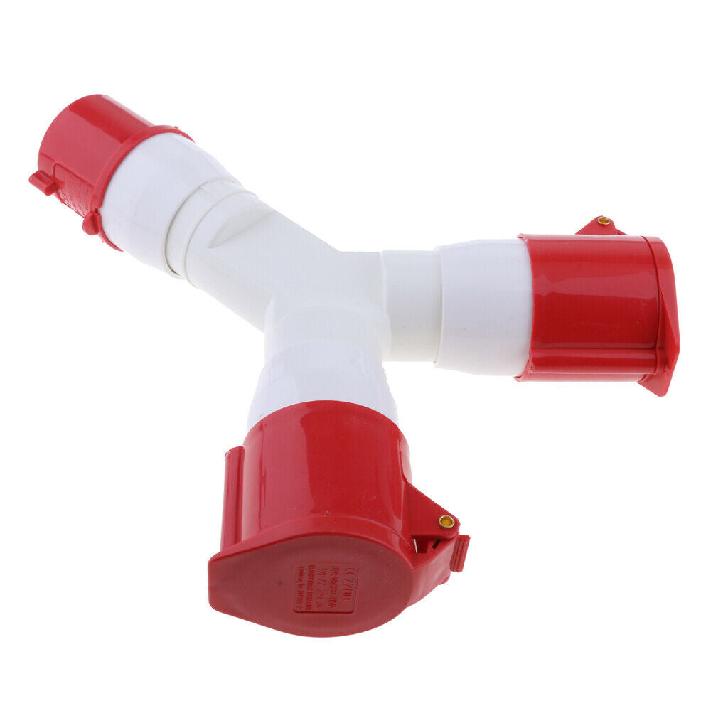 380V-415V 32A 4 Pin Industrial Plug Socket Waterproof Connector 3P+E Red
