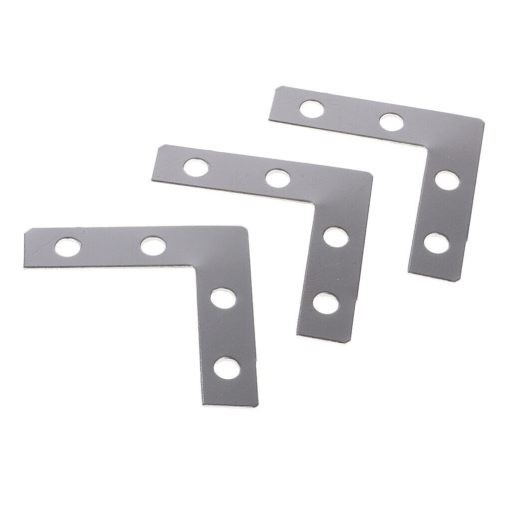 100 Pieces 38mm Metal L Shape Corner Bracket Plate Flat Angle Bracket