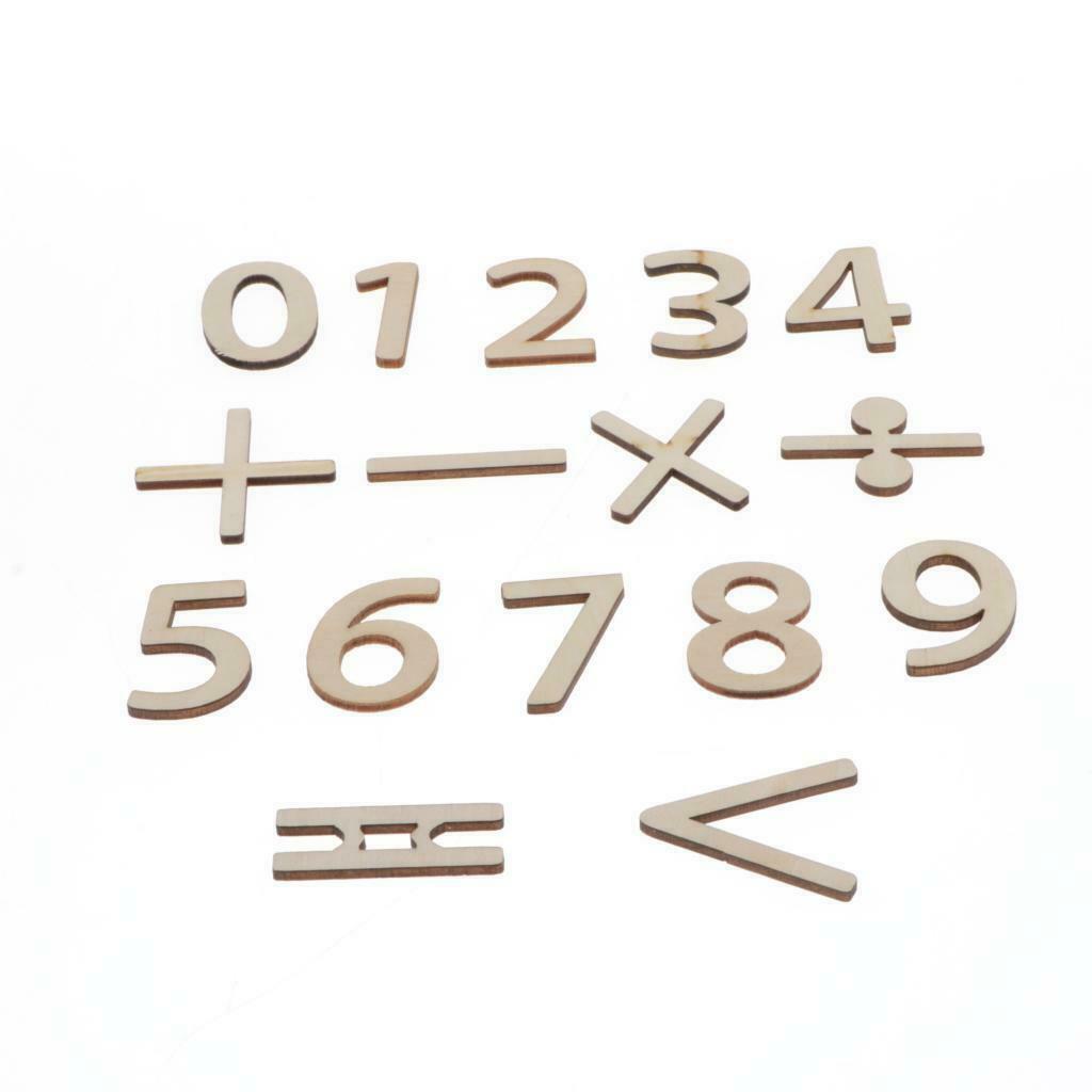16x Wood Numbers Embellishments Wedding Party Decorations Crafts Gifts