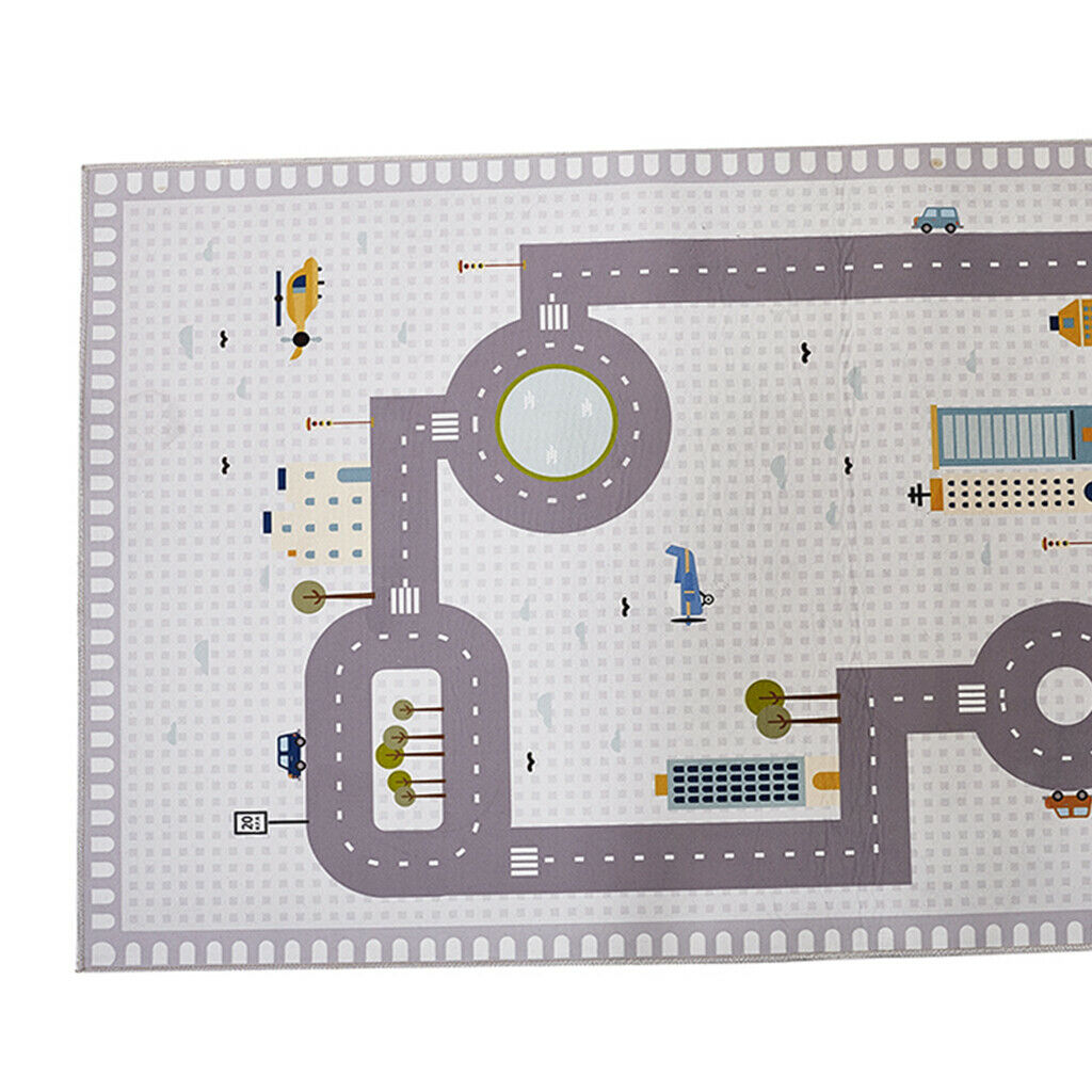 130x80cm Area Rugs Playroom Road Traffic Baby Crawling Carpet Floor Mat Pad