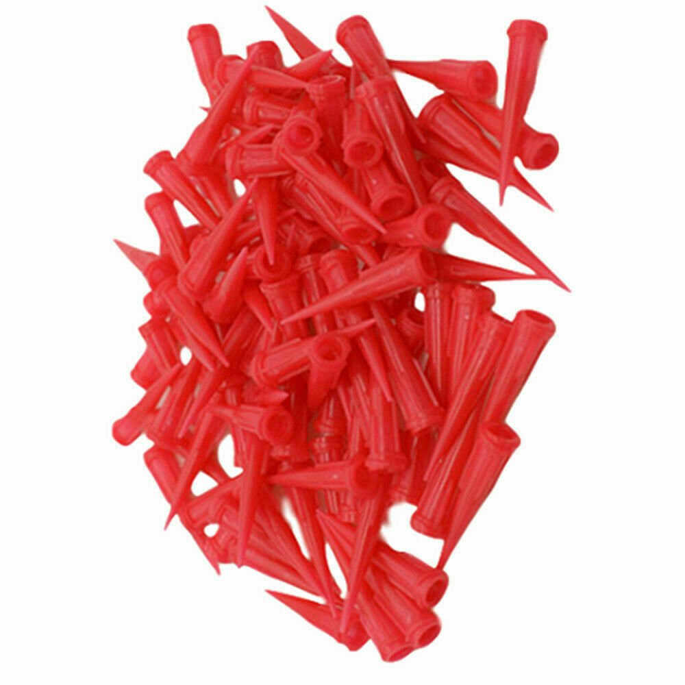 50pcs 25G Red Plastic Tapered Dispensing Tips TT Glue Liquid Dispenser Needle