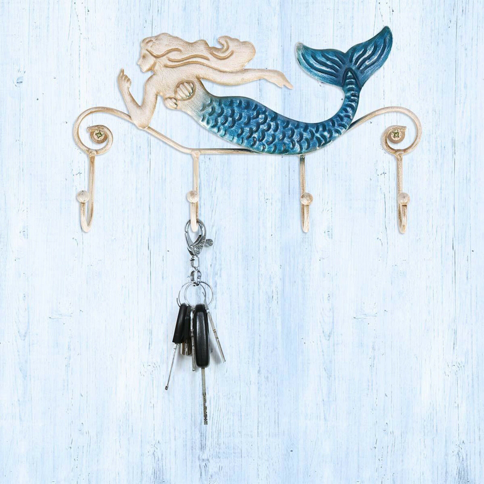 Key Holder Hooks House Storage Wall Mounted Rack for Mudroom 23x3x13cm