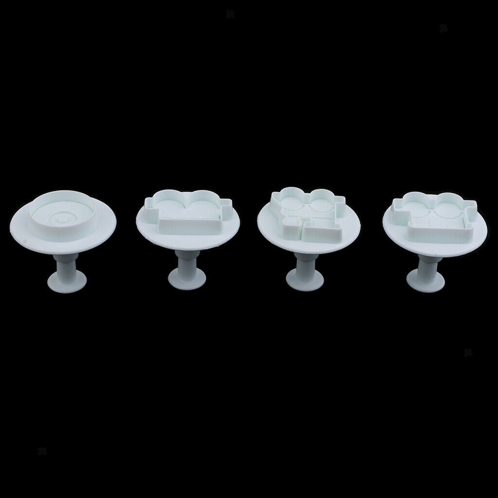 4Pcs Hand Pressure Cake Mould Fondant Cake Mould Transport Truck Tire