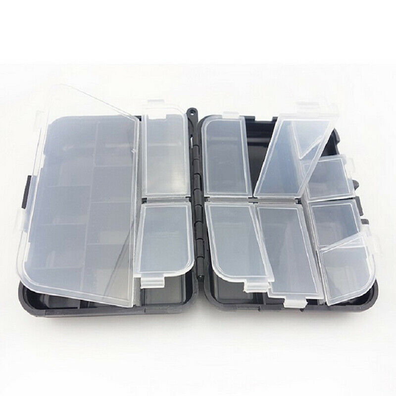 26 grid black mini fishing tackle box fish hook fishing tackle storage b.l8