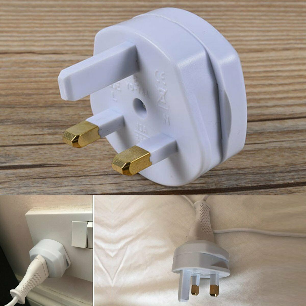 Universal UK US to EU European Power Socket Plug Adapter For Travel Converter