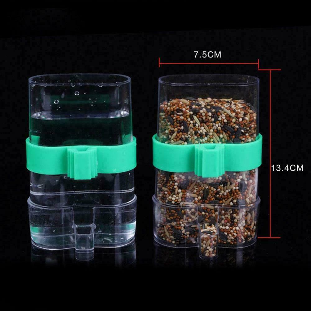 Pet Bird Cage Auto Water Bottle Parrot Food Hanging F4H6 Dispenser Feeder new