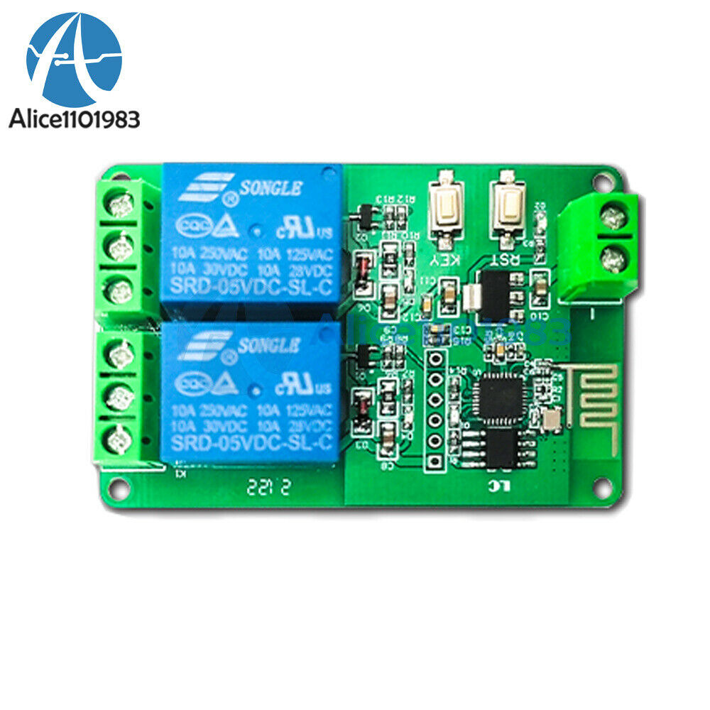 2 Channel DC 5V WIFI Relay Module ESP8266 ESP-01 Wireless Board IOT Smart Home