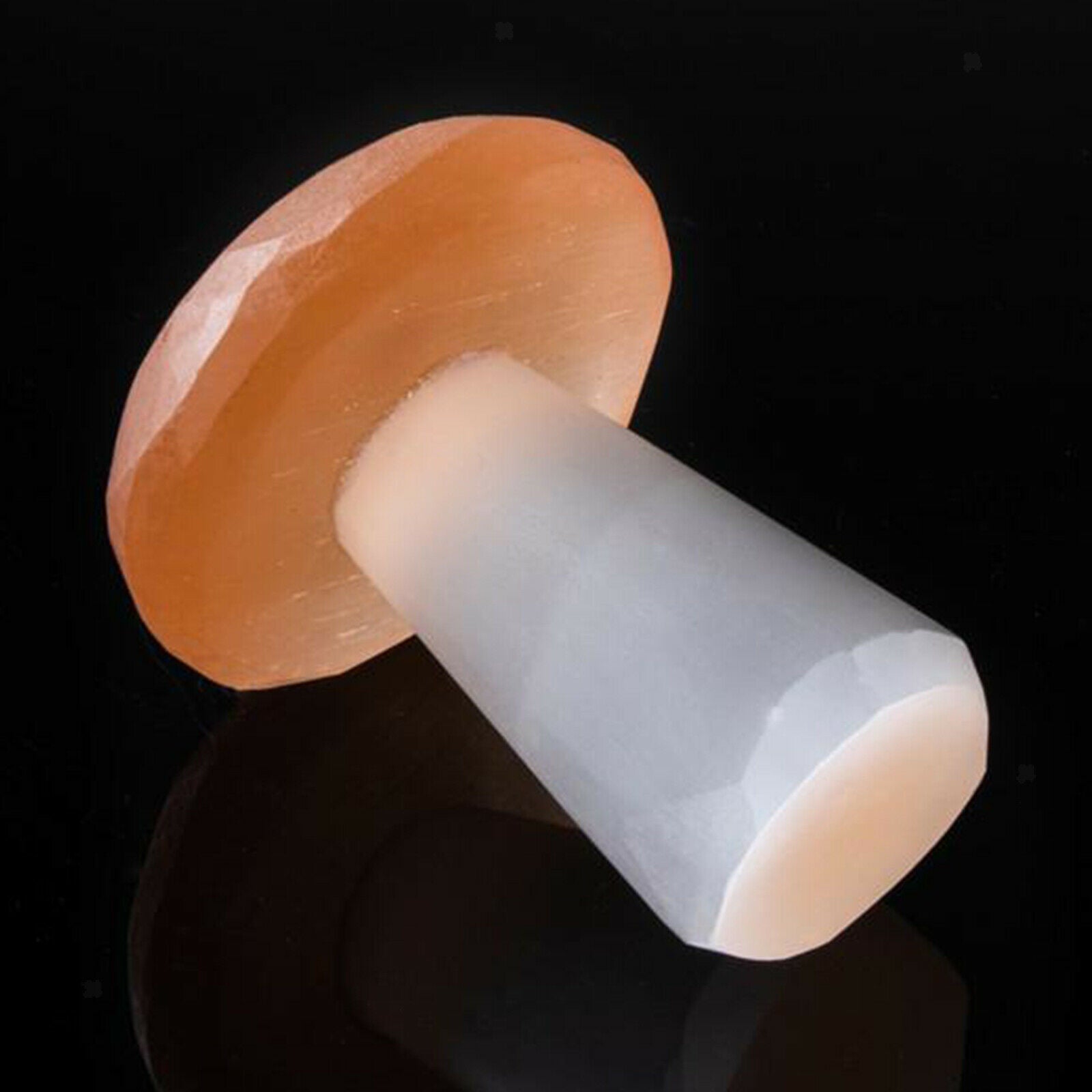 Pastoral Selenite Carved Mushroom Quartz Crystal Stone Mushroom Ornaments