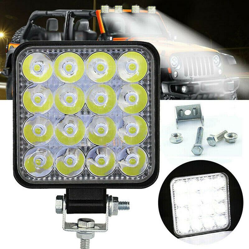 48W 16LED Work Light Flood Beam Bar Car ATV Off-Road Driving Fog Lamps12V/2y XC