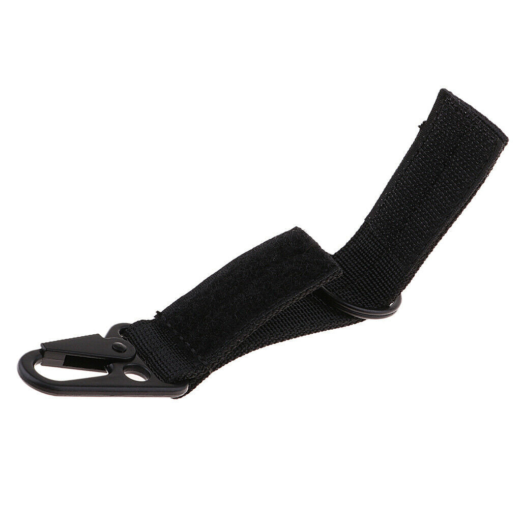 Key Hook Webbing Molle Buckle Hanging Belt Carabiner Clip Black