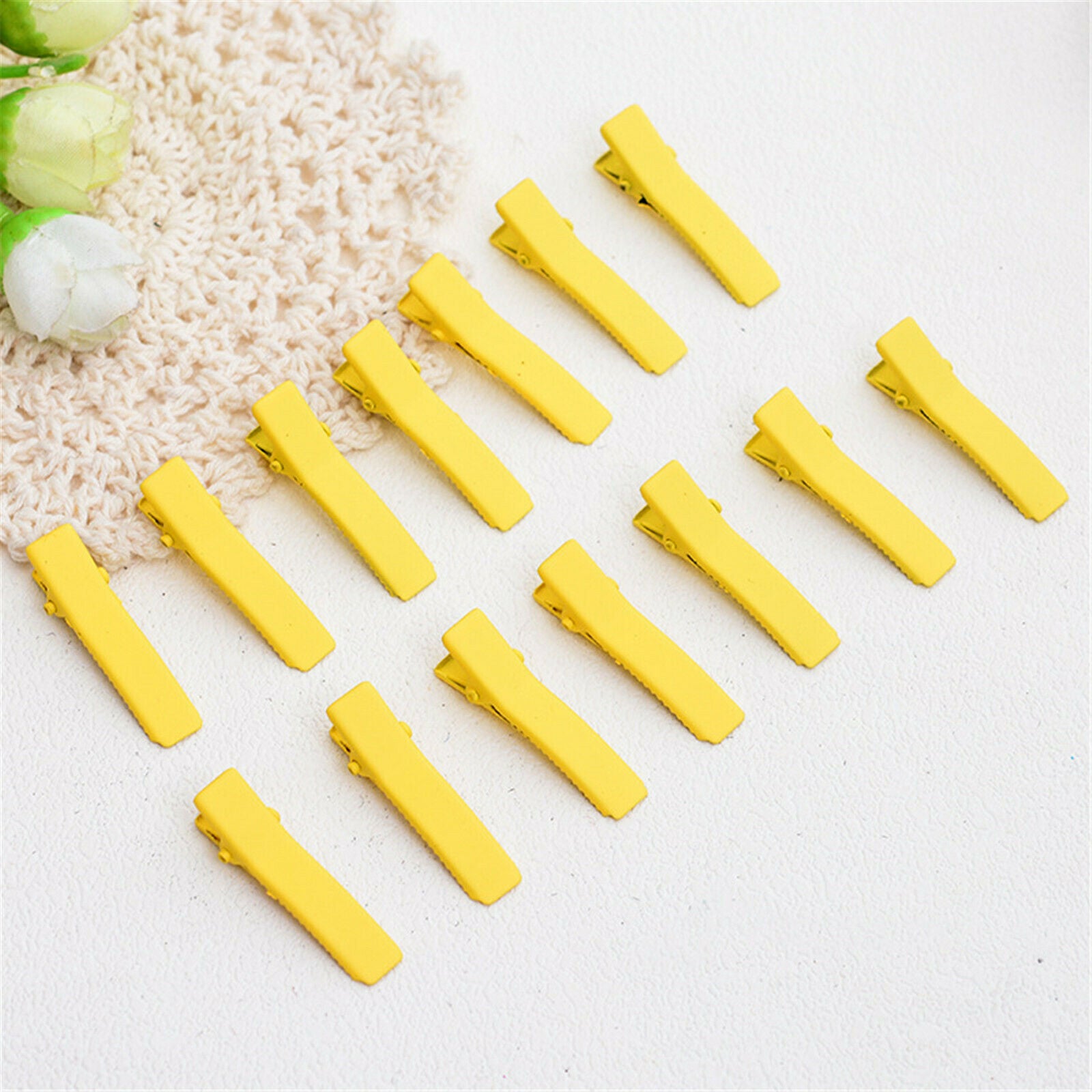 10PCS Mixed Candy Color Plated Simple Style Hair Clip Barrette Hairpin Headwear