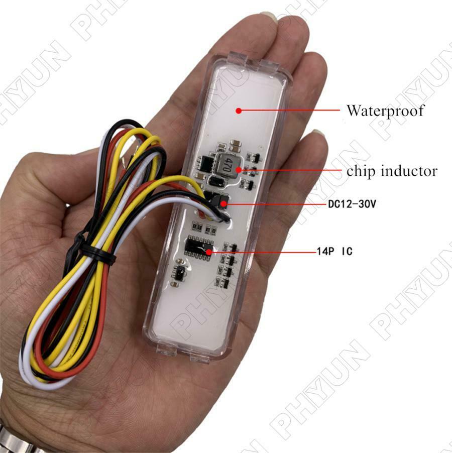Universal LED Trunk Trailer Brake Light Side Marker Signal Warning Lights 2Pcs