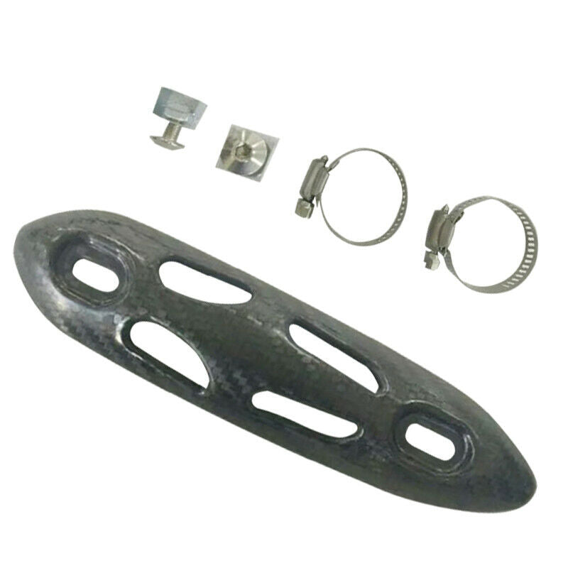 Motorcycle Dirt Pit Bike Exhaust Pipe Mid Section Carbon Fiber Heat Shield Cover