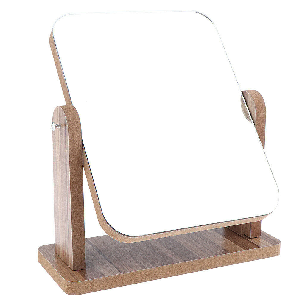 1 Piece Of Rectangle Tabletop Vanity Makeup Mirror, Made of Wood Frame And Stand