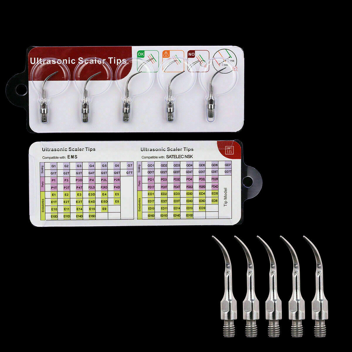 Dental 20PCS Ultrasonic Piezo Scaling Endo Perio Tip Fit SIRONA Scaler Handpiece