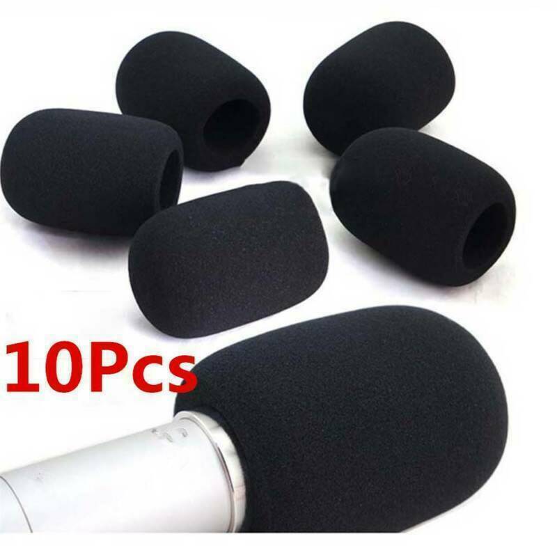 10Pc/Lot Mini Microphone Headset Windscreen Sponge Foam Mic Covers AU