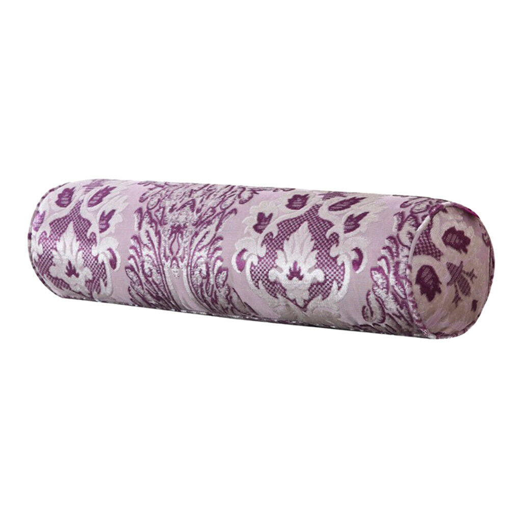 Pack of 2 Long Neck Roll Pillow Round Bolster Legs Support w/Removable Cover