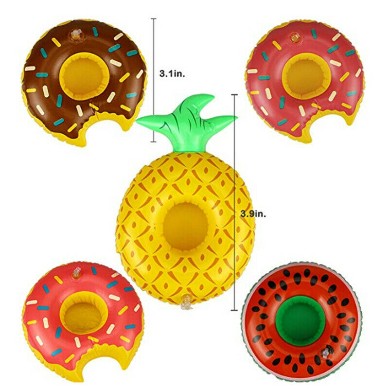 15Pcs Inflatable Floating Drink Can Cup Holder Hot Tub Swimming Pool Beach Pa_DD