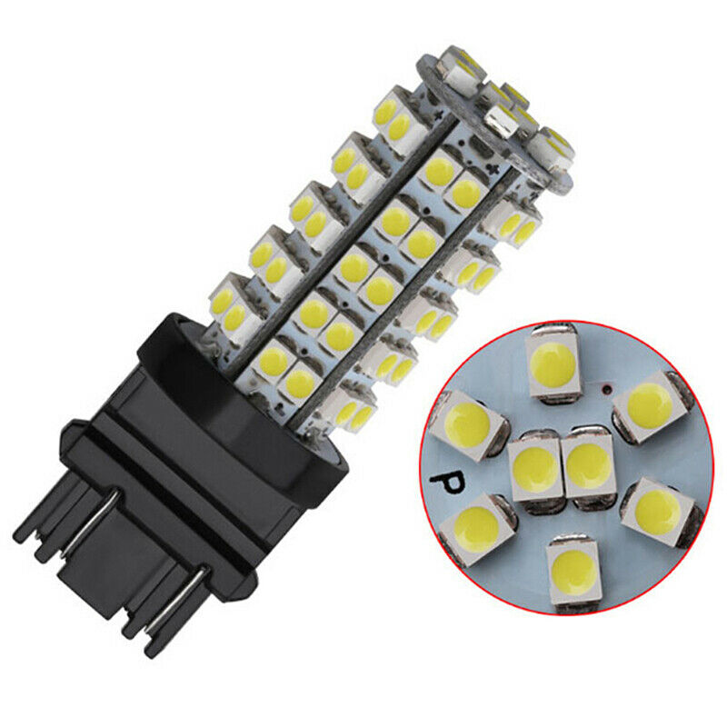 2Pcs White 3157 3156 Car Reverse Light Backup 68-SMD LED Bulb Lights 3057 3 SJ
