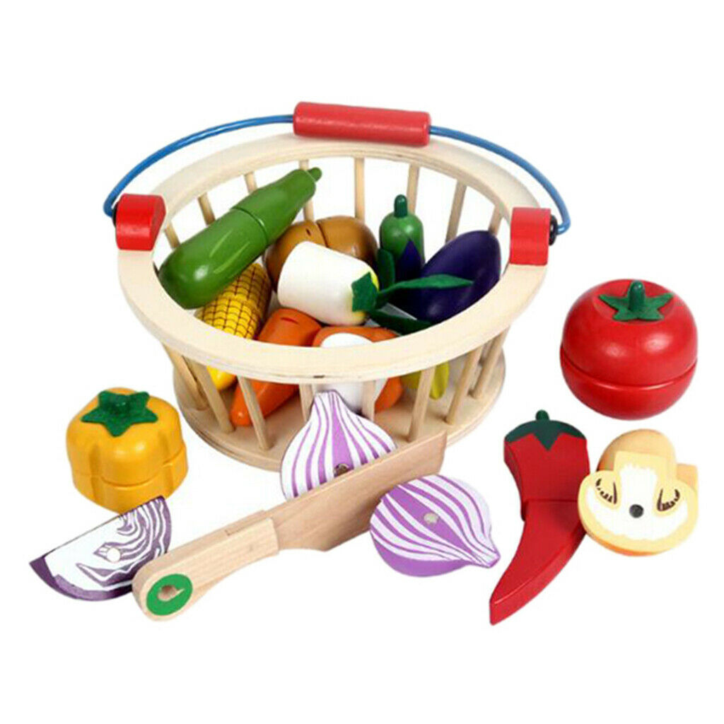 14Pcs/set Role Play Accessories Cutting Toys Kitchen Food Fruits Cutting