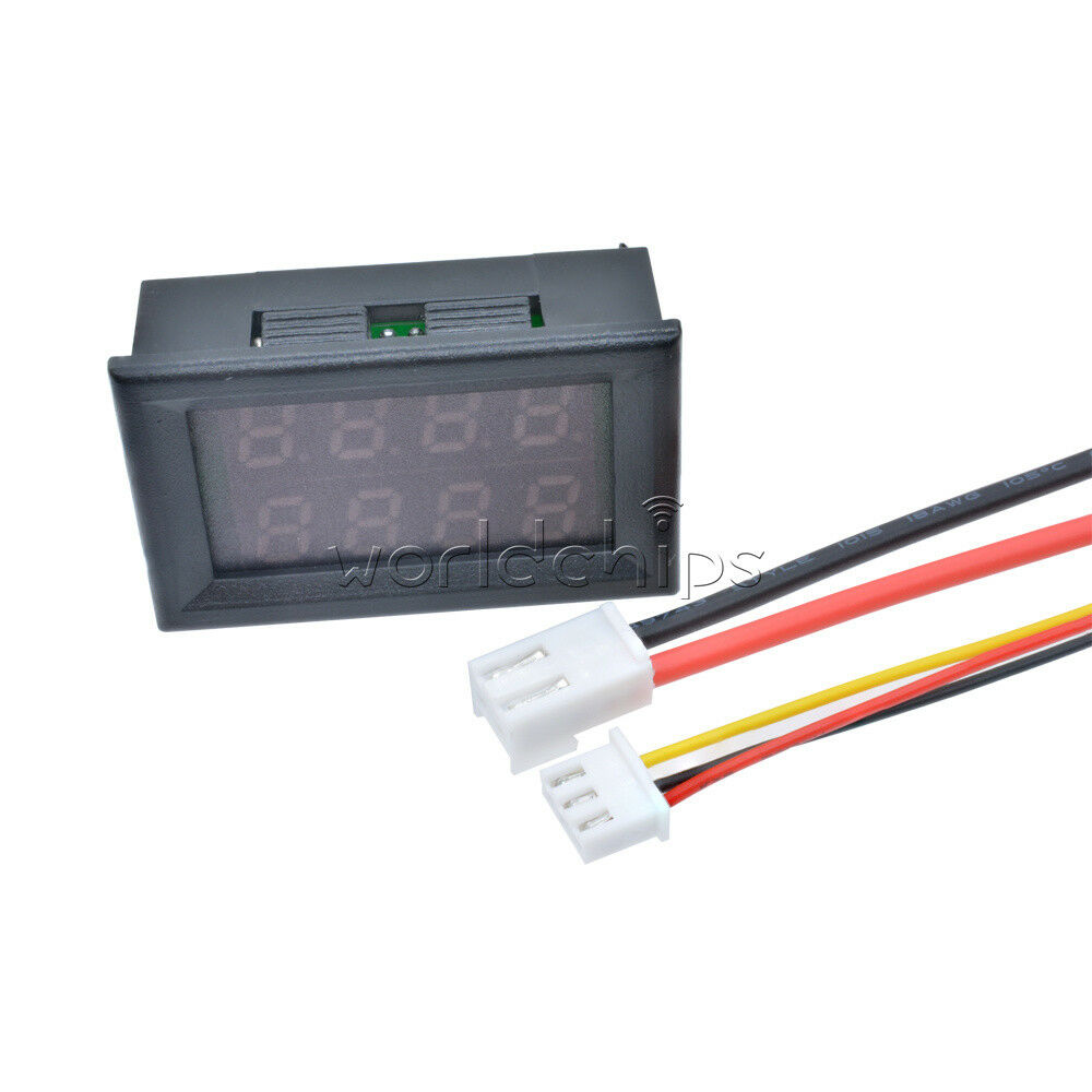 10A Voltmeter Ammeter Blue +Red LED Dual Digital Volt Amp Meter Gauge DC 200V