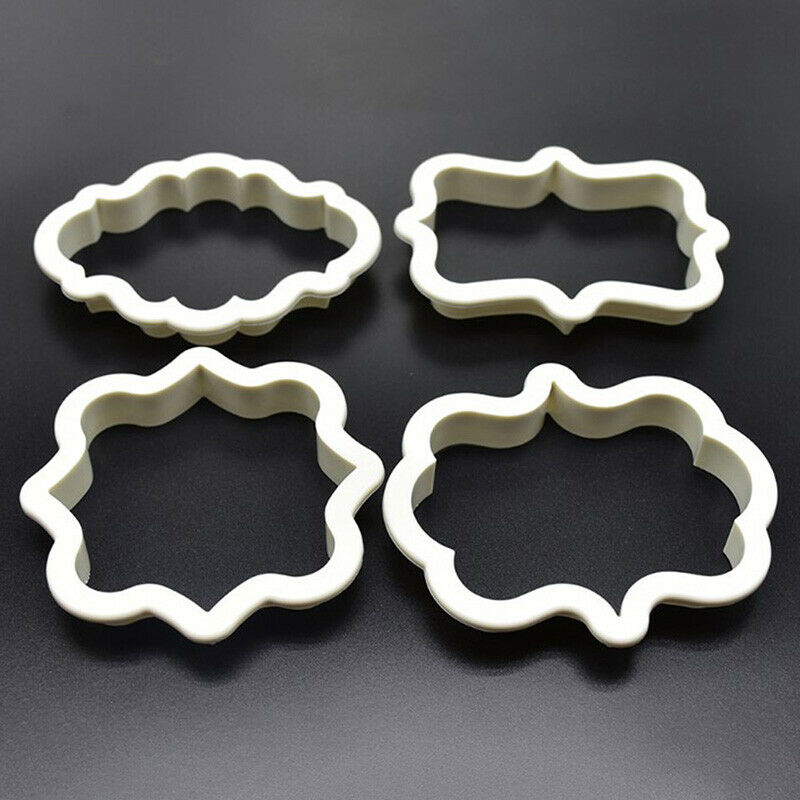 4Pcs Cookie Cutter Set Plastic Biscuit Mould Fondant Cake Tools Fondant M.l8