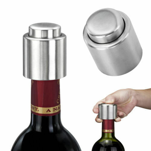 Handy Stainless Steel Vacuum Wine Bottle Stopper Plug Bottle Cover Pump Sealer