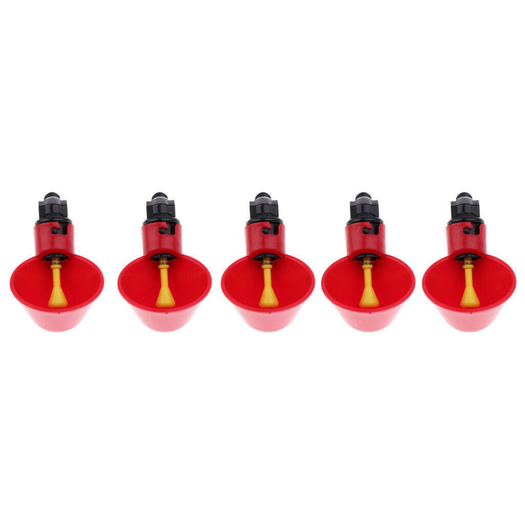 10x Plastic Water Drinker Cups Poultry Drinking Bowls for Automatic Waterer