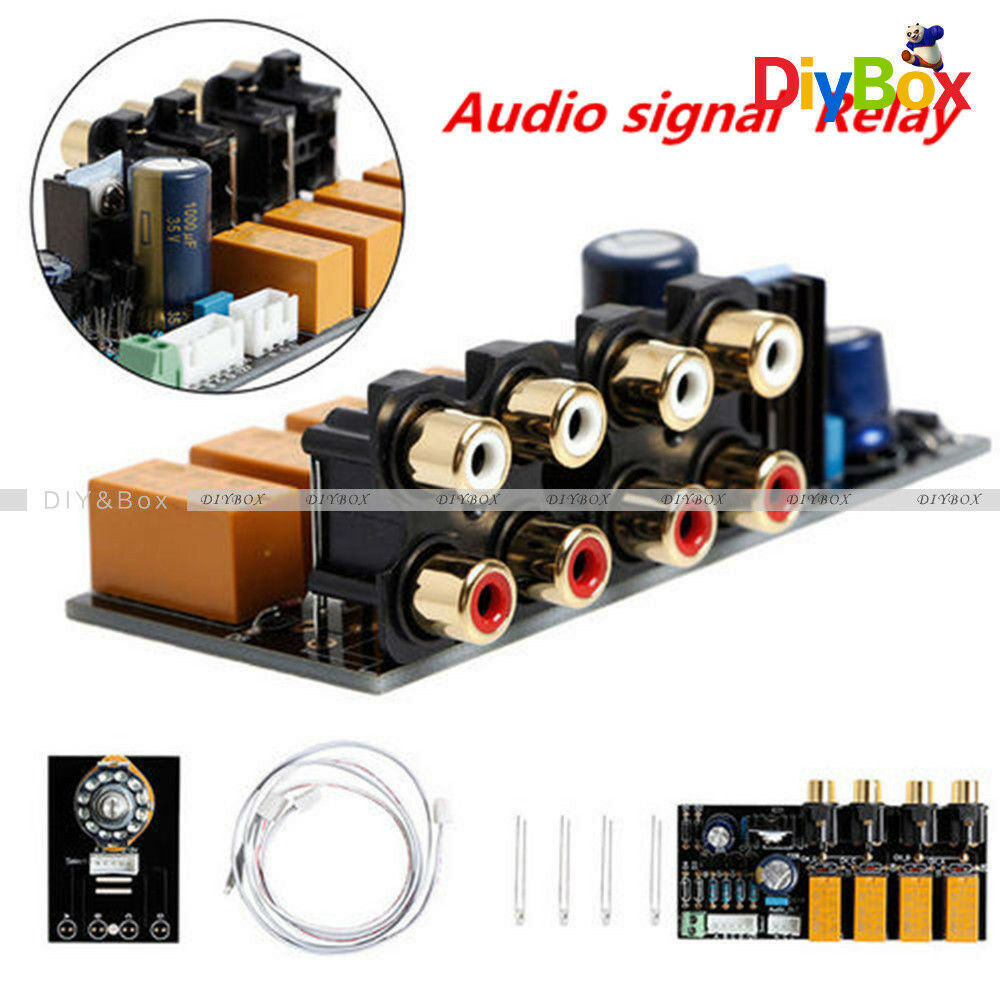 4 CH Audio Input signal Selector Relay Board/ Signal switching amplifier board