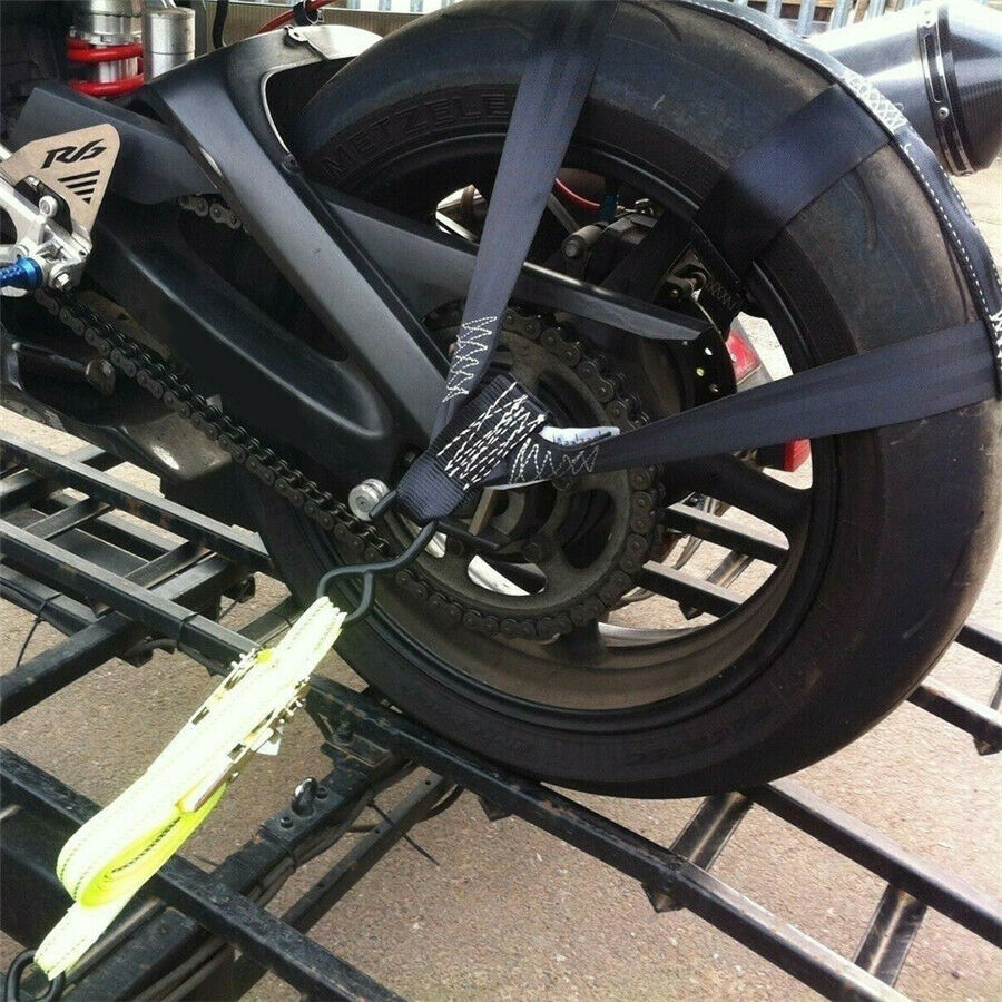 Motorcycle Rear Wheel Transport Wide Fixing strap Strong Pull Folded to Store