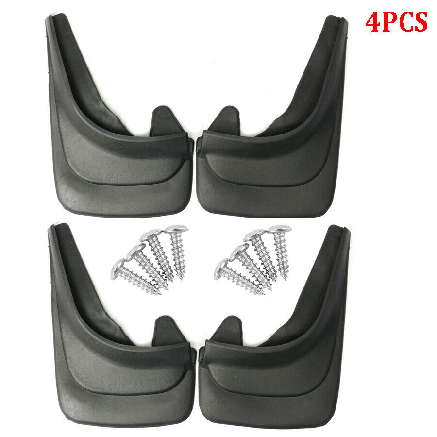 4PC Pickup Trucks Trim Guards Black Soft Plastic Hardware Parts Kit Front + Rear