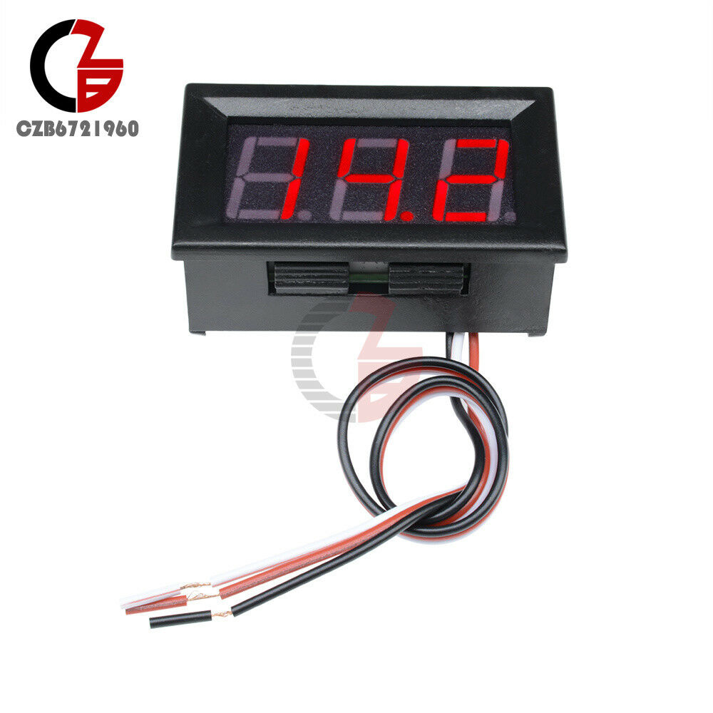 Red 3 Wire 0.56" DC 4.5-30V LED 3 Bit Digital Voltmeter Panel Accurate Meter