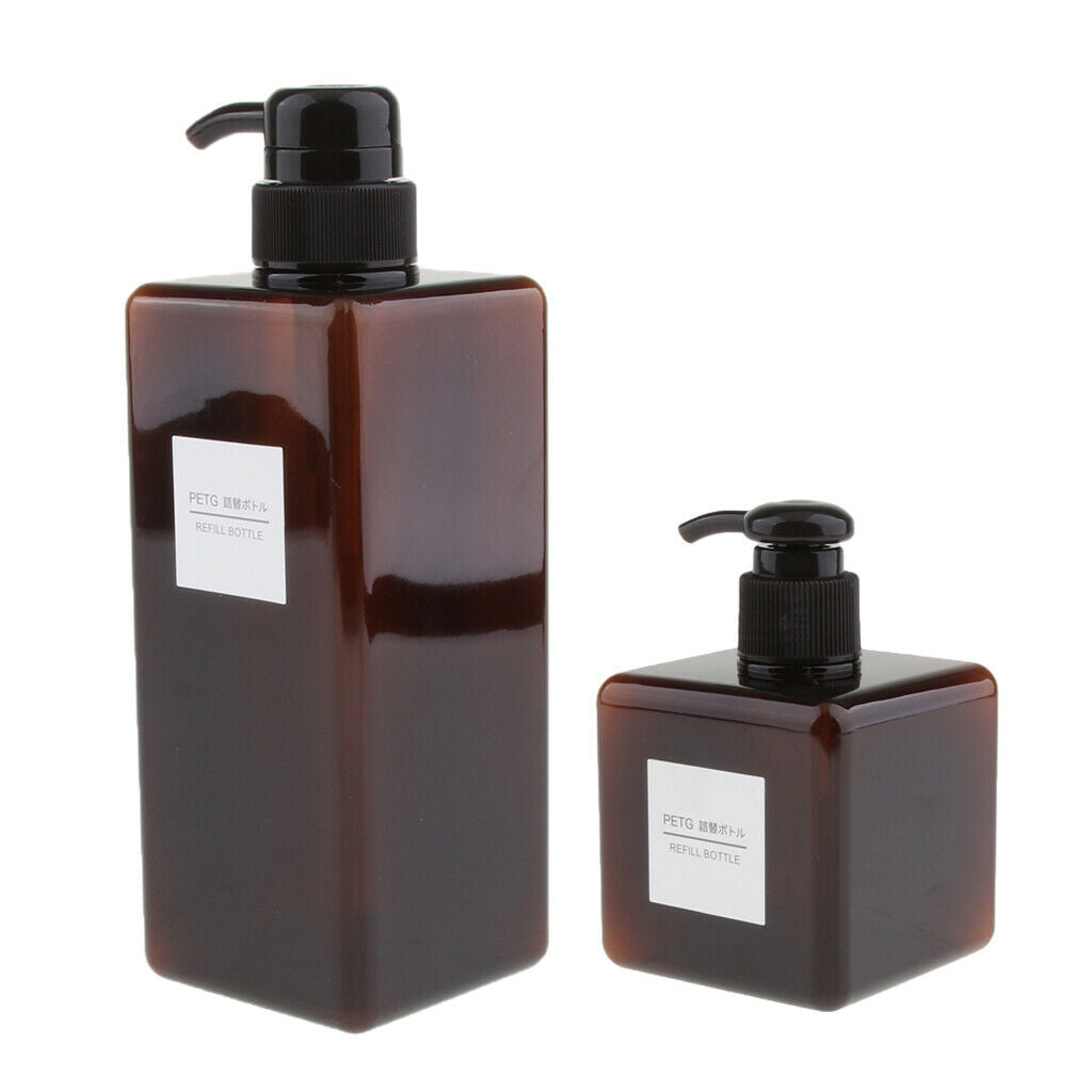 2 Pcs Empty 250ml 650ml Foaming Soap Dispenser Plastic Container for Bathroom