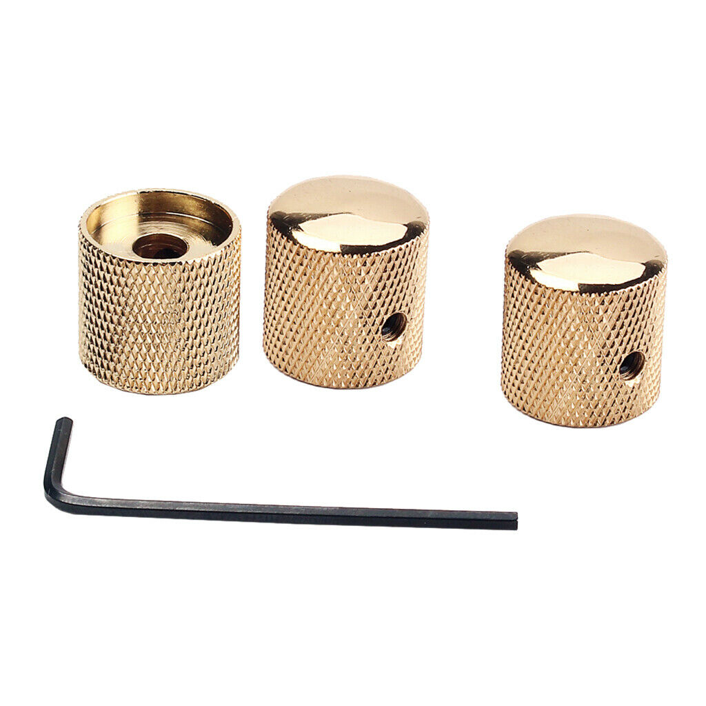 3Pcs Metal Guitar Volume Knobs Guitars Control Knobs for Electric Guitar & Bass