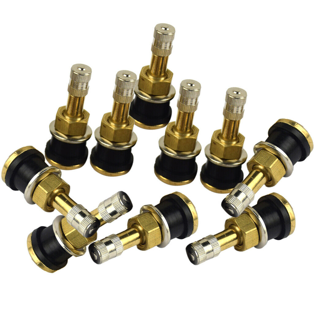 10x TR501 Metal Valves, Steel Valves, Rim Valves for Cars, Trucks And Buses