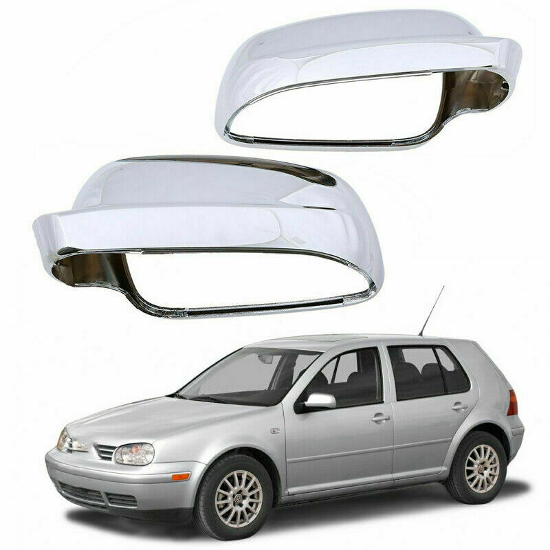 Pair Wing Rearview Mirror Cover Caps Fits VW Golf MK4 Jetta GTI Rabbit 1998-2004