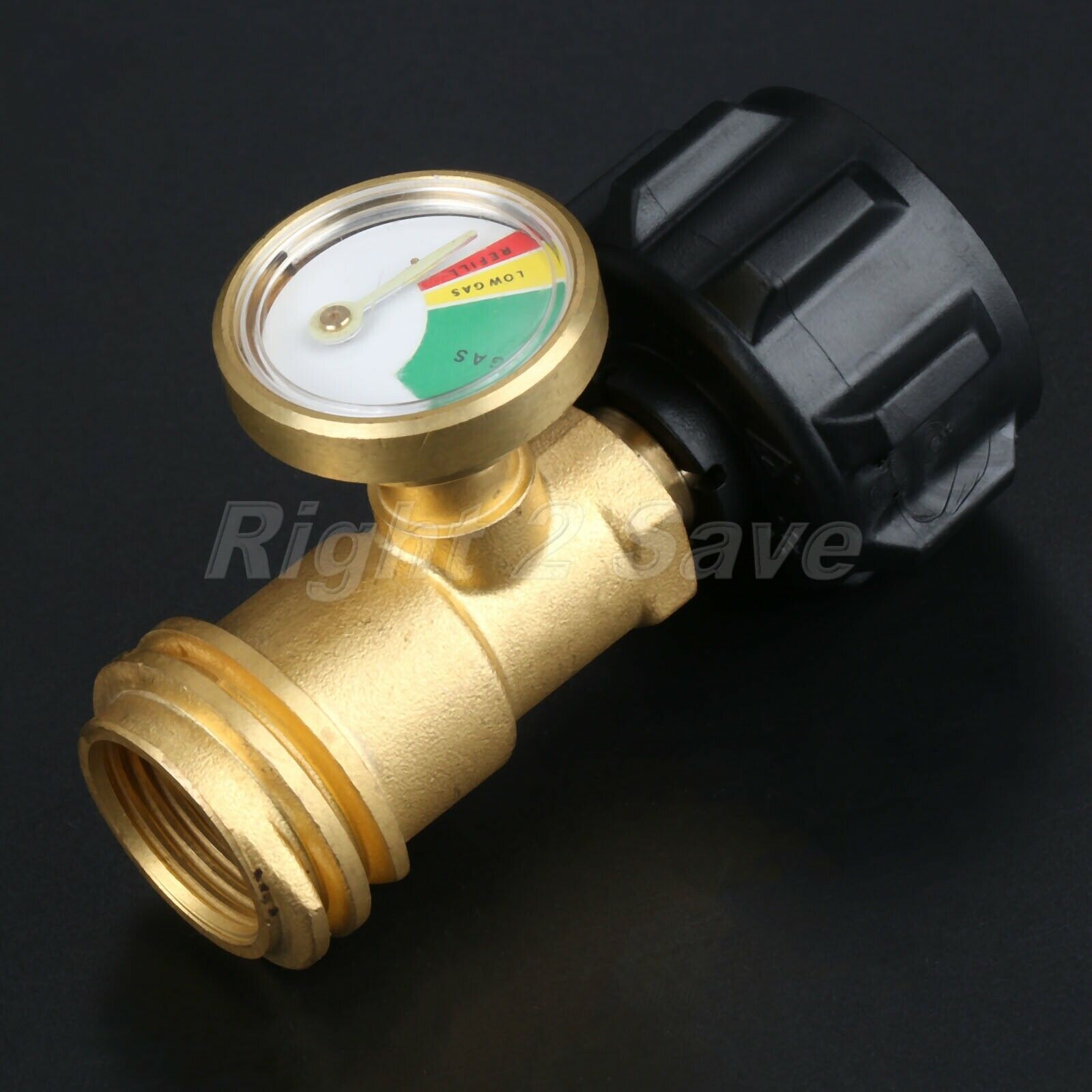 High Quality BBQ QCC1/POL Propane Gas Tank Valves Adapter & Pressure Meter Gauge