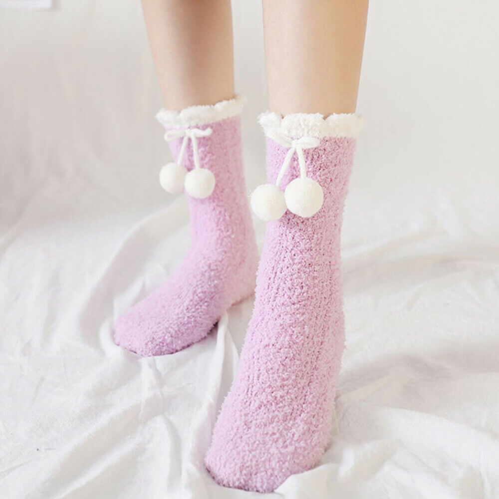 10PCS Women Fuzzy Slipper Socks Soft Cabin Cute Fluffy Winter Warm Socks Gift