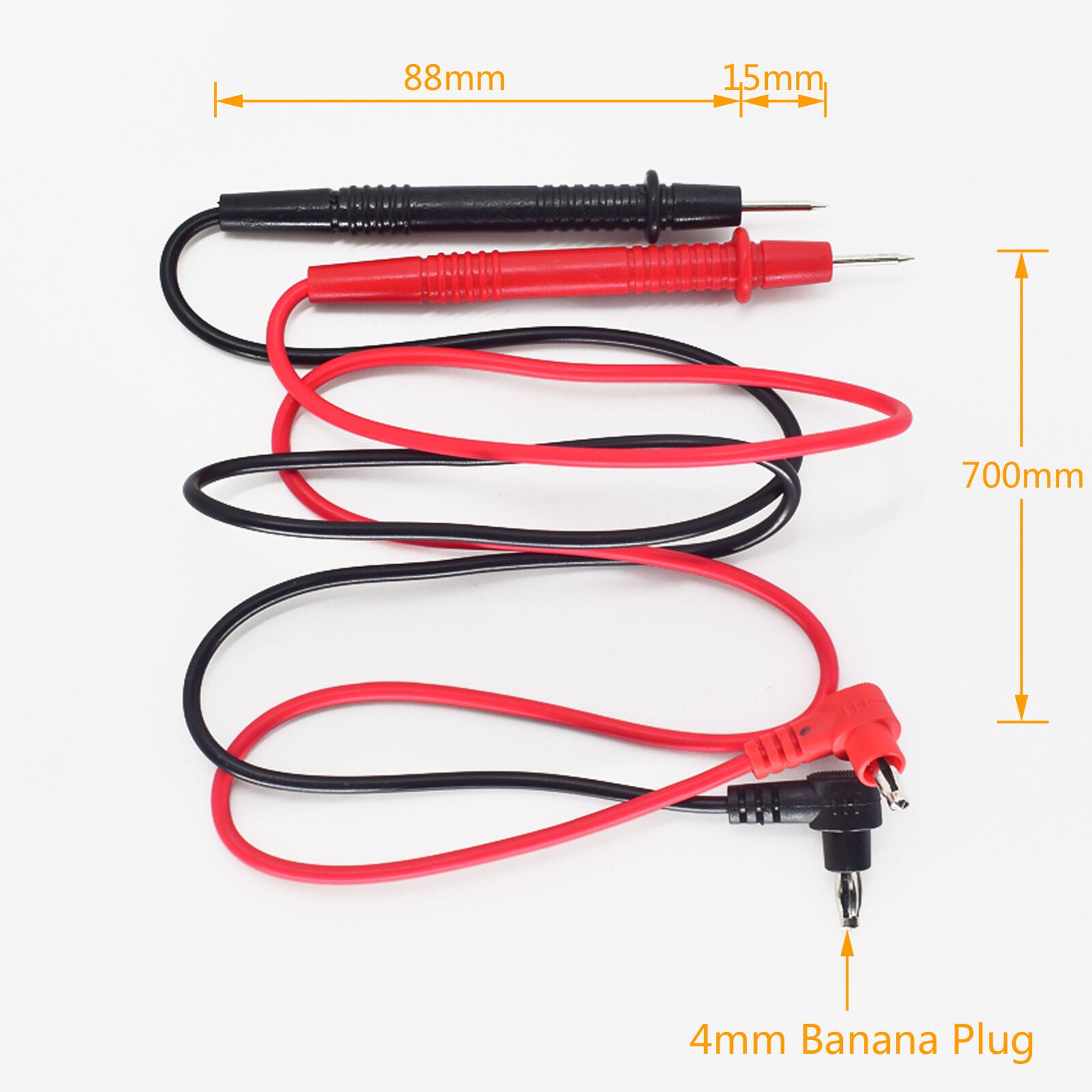 1set 4MM Plug Multimeter Multi Meter Test Lead Probe Wire Pen Cable 0.7M R+B