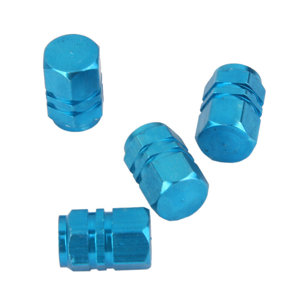 of  4 Tire Wheel Rims Stem Air Valve Covers Caps Motorbibke 16mm 0.47" Blue