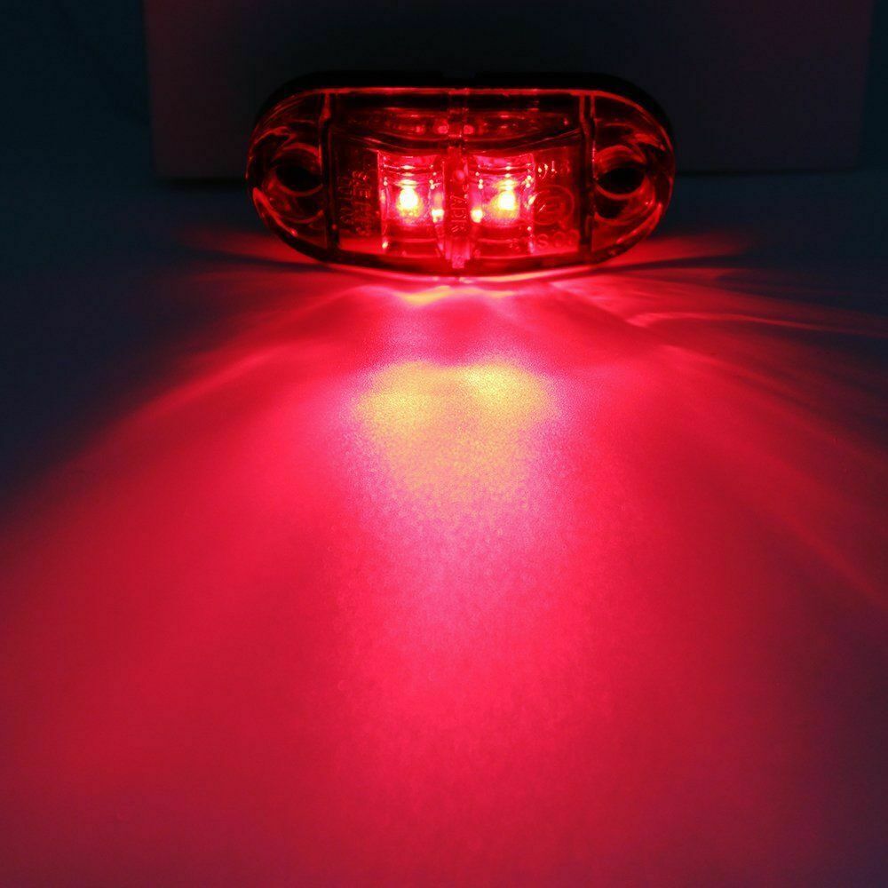 10x Amber Led Clearance Lights Side Marker Lamp Trailer Truck Caravan Multi Volt